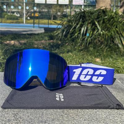 Magnetic Ski Goggles with Bag Double Layer Lens Skiing Anti-fog UV400 Snowboard Goggles Men Women Ski Glasses Eyewear