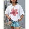 Fashion Style New Fashion Casual Loose Print round Neck Short Sleeve T-shirt Top Printed T-shirt Top