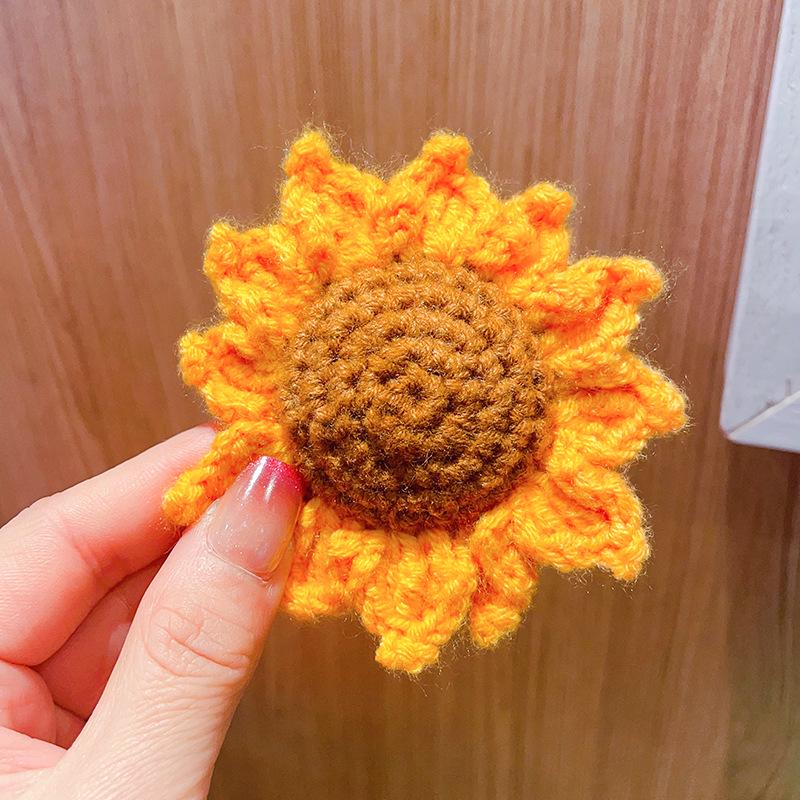 Charming Crochet Fruit Keychain: Persimmon & Strawberry Wool Pendants