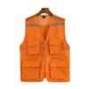 Men Waistcoat Reflective Stripes Breathable Sleeveless Multi Pockets Zipper Mesh Lightweight Director Fishing Camping Vest