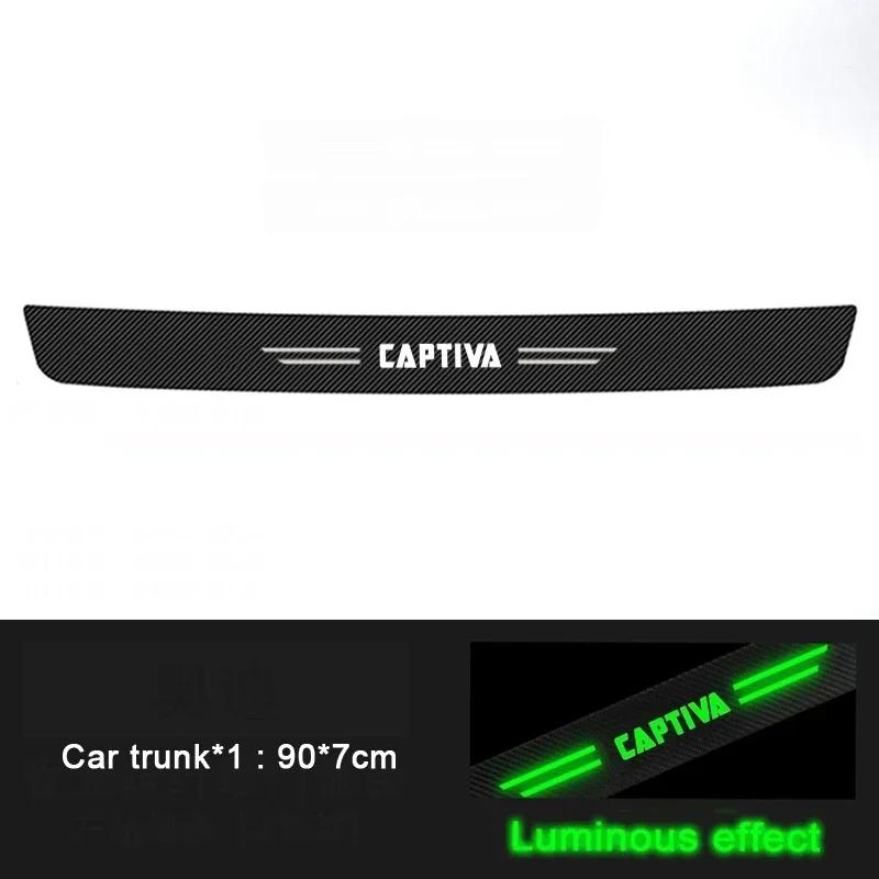 

Luminous Car Door Sill Scuff Plate Waterproof Stickers For Chevrolet CAPTIVA Rear Trunk Bumper Anti-Scratch Protective Decals