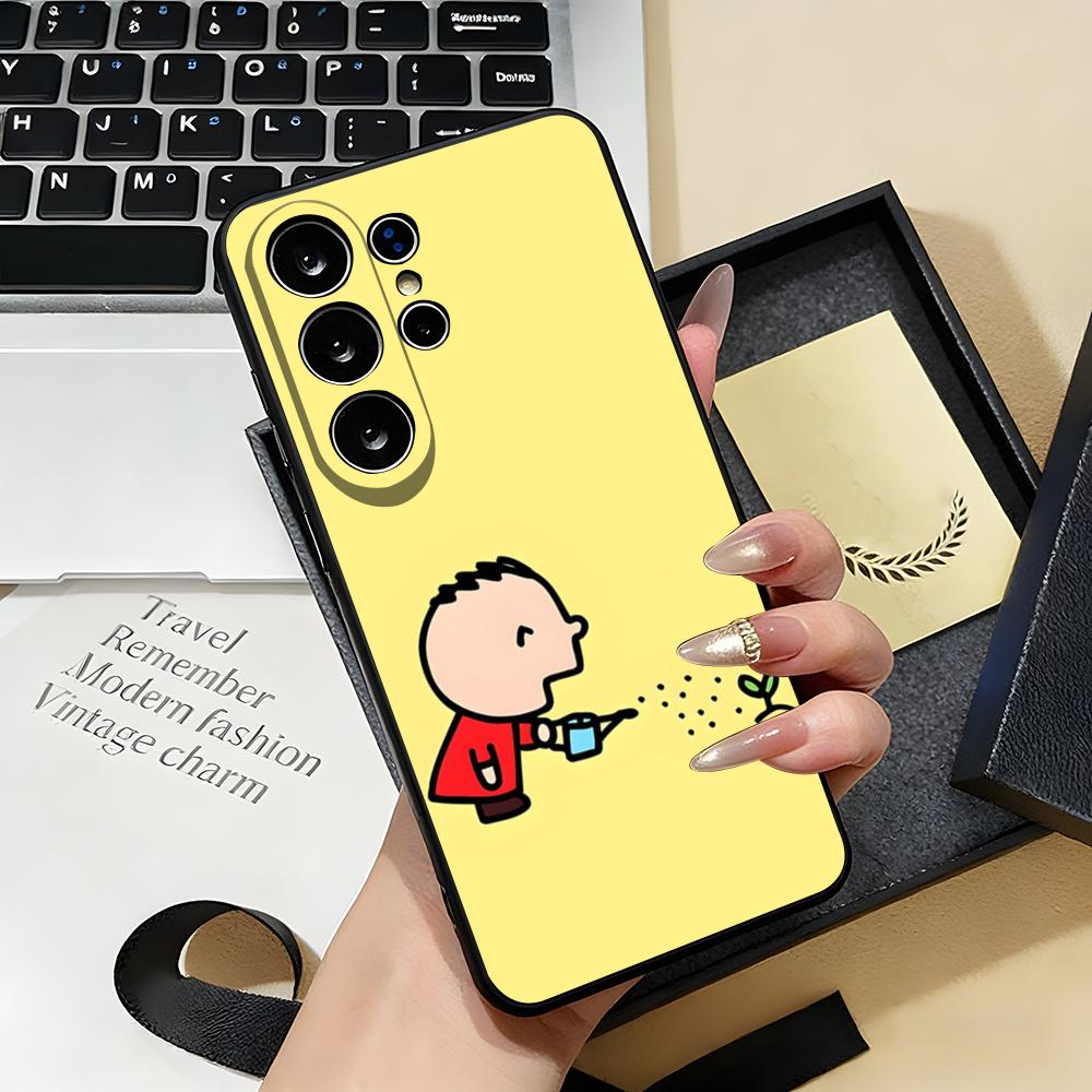 M-MINNA NO T-TABO Phone Case For Samsung S26 S25 S24 FE S23 S22 S21 Plus S20 Ultra Note20Ultra Black Soft Shell