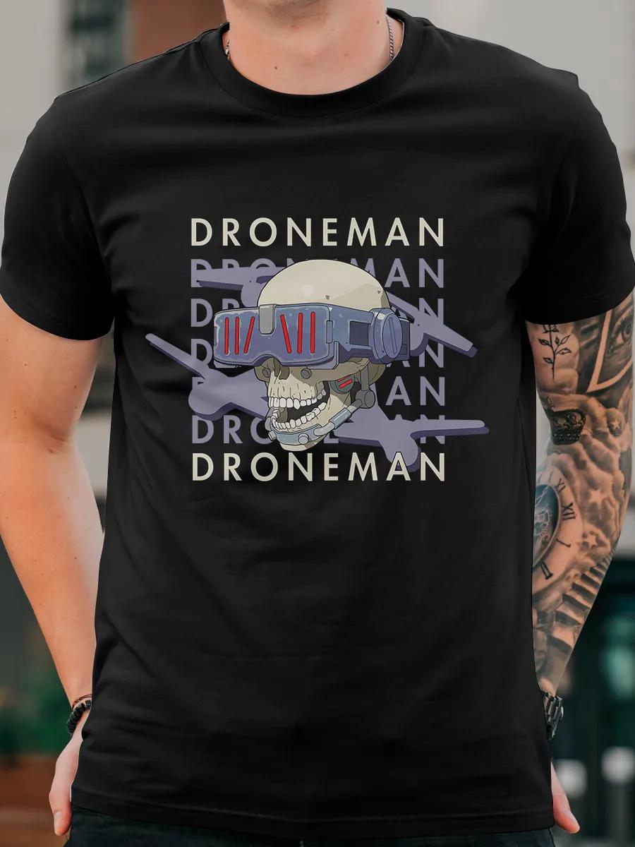 Black t-shirt for drummers, skull hand with drumsticks print 4XL