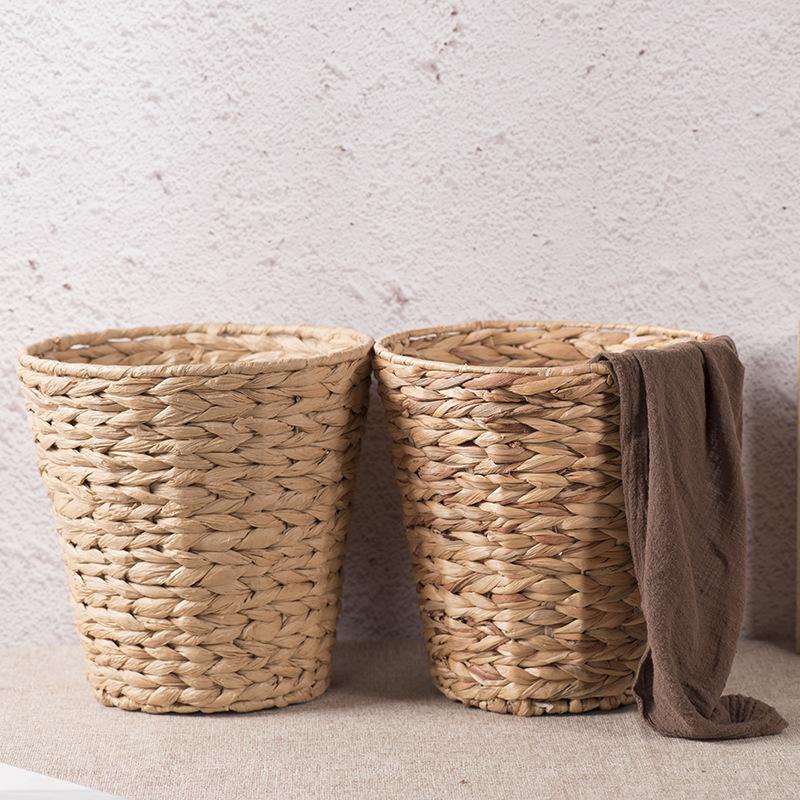 Handmade Woven Rope Storage Basket Flower Pot Planter Basket Laundry Dirty Clothes Storage Potted Garden Plant Flower Holders
