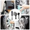 3/7 pcs Soft Car Wheel Brush Kit Non Abrasive Bristles Rim Washing Brush  For Road Trip Travel Truck
