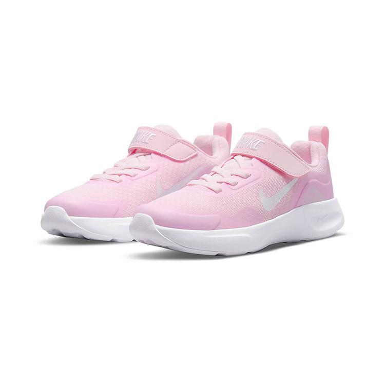 New Nike Wearallday Slip Resistant Cushioning Low Top Running Shoes Pink White Children Aged 3 7 Years Old CJ3817-601