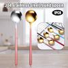 Stainless Steel Spoon Korean Style Spoon Household Exquisite Long Handle Spoon Soup Bibimbap Spoon Reusable Kitchen Utensils