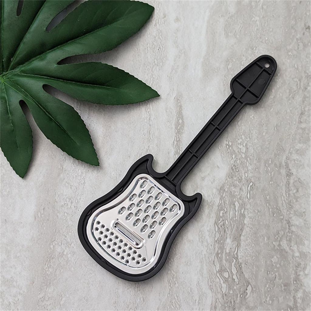 Creative Guitar Shape Sturdy Stainless Steel Cheese and Food Grater with Ergonomic Handle Designs for Easy Use