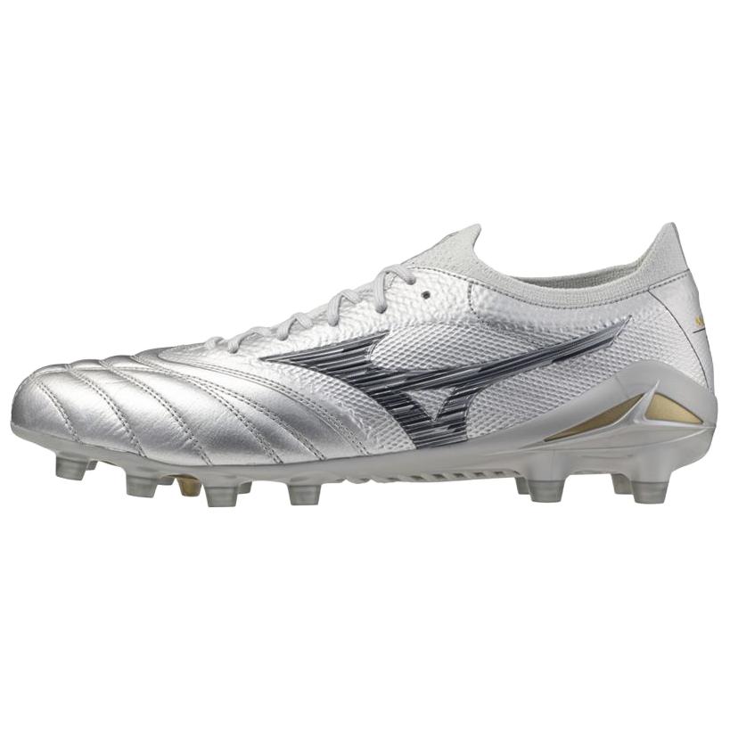 

Новые футбольные бутсы Mizuno Morelia Neo 4 с противоскользящей и износостойкой подошвой, унисекс, серебристые P1GA254004 39