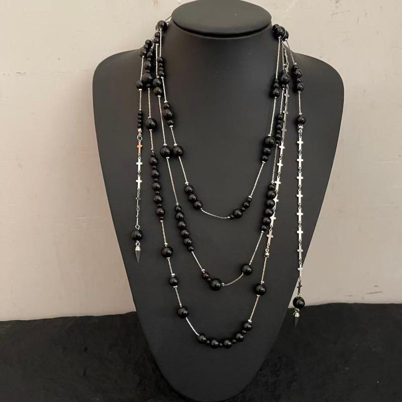 Irregular Pearl Layered Necklace - Spicy Girl Choker Style