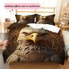 Vintage eagle Pattern Bedding Home Decoration Birthday Gift (1 * duvet cover + 2 * pillowcase, without core)