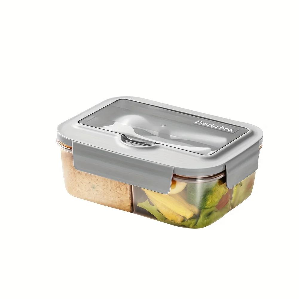 1pc Lunch Boxes,Ins Nordic Style -Box,Office Workers Microwave Oven Partition Bento Box Phone Holder Japanese Lunch Box