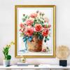 5d DIY Diamond Painting Cross Stitch Rose Flower Basket Diamond Embroidery Mosaic Full Round Drill Home Decor