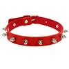 Pink Red White Black PU Leather Choker Necklace for Women Men Cool Punk Gothic Biker Collar Studded Rock Necklace Rave Jewelry