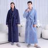 Women's and Men's Extra Long Plush Robe - Thickened Shu Cotton Fleece Bathrobe, Plus Size Homewear for Autumn and Winter
