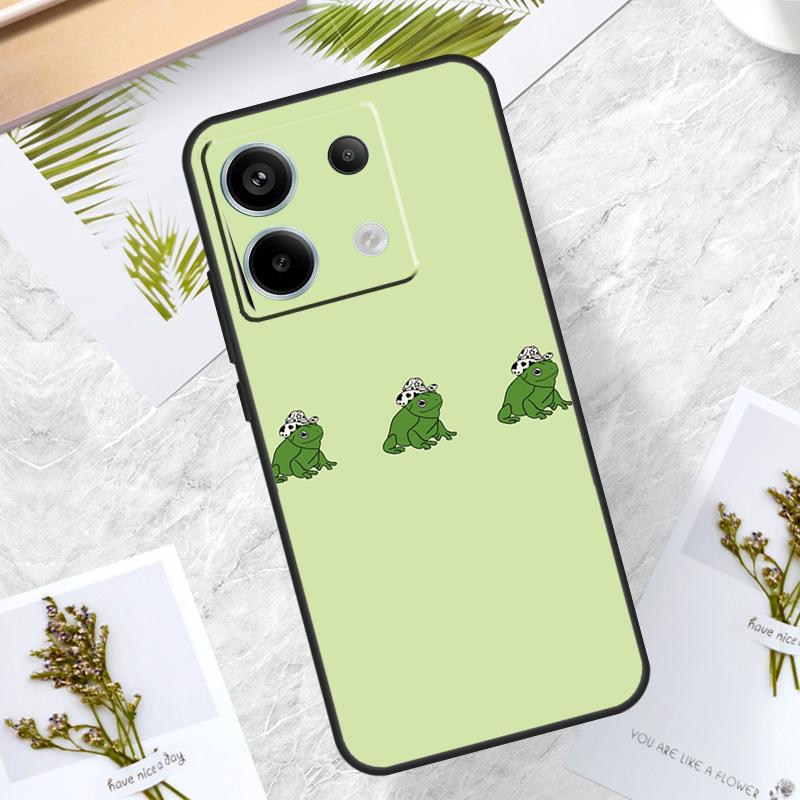 Cute Green Frog Case For Xiaomi Redmi Note 14 13 12 11 10 9 15 Pro Plus Redmi 15 10C 12C 13C 14C 15C Cover