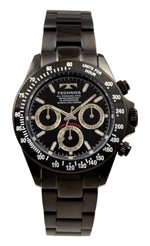 

Technos T4C01BB Chronograph Wristwatch, 10 ATM Water Resistant