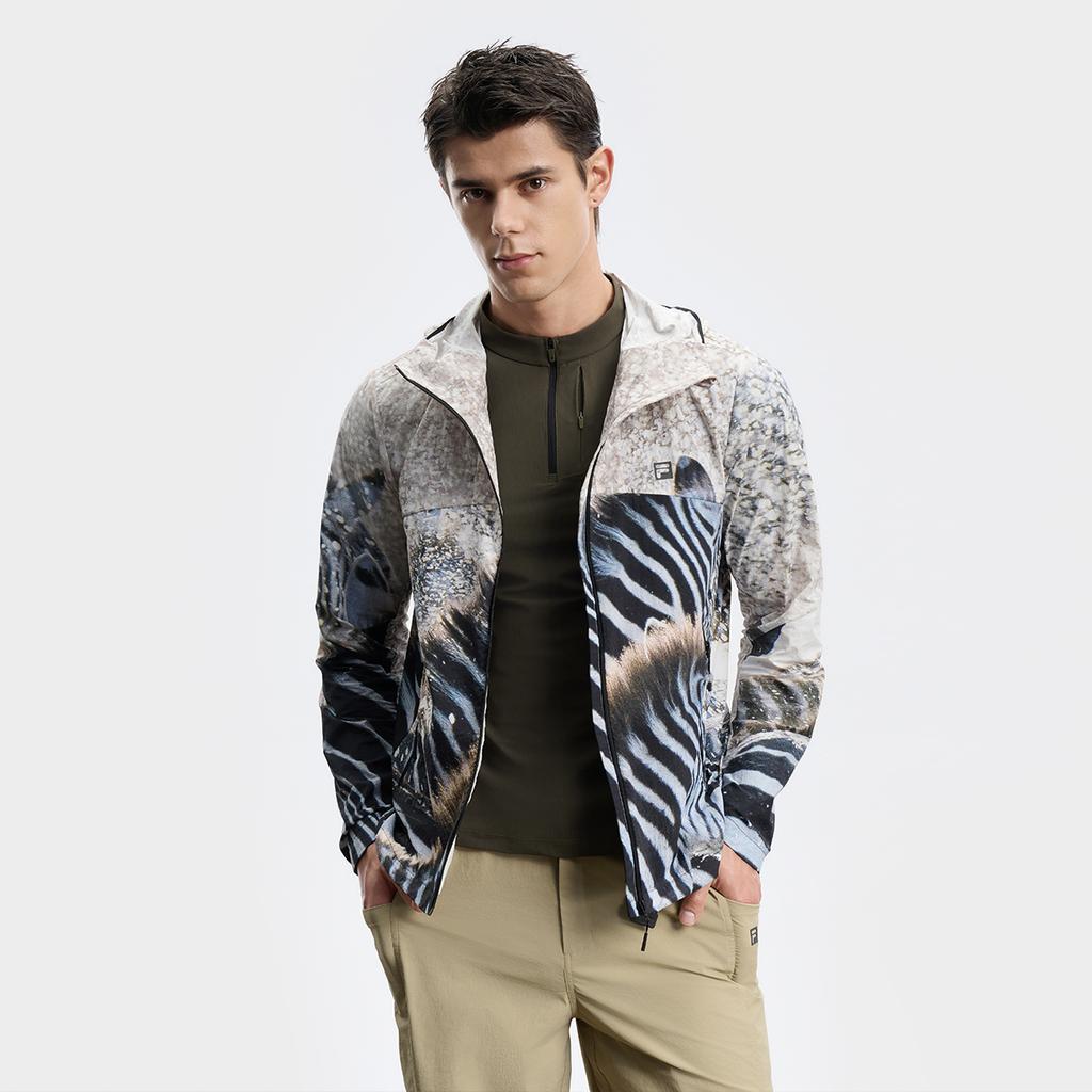 New FILA X BBC EARTH Jacket Men's All Over Print A11M437714FZA