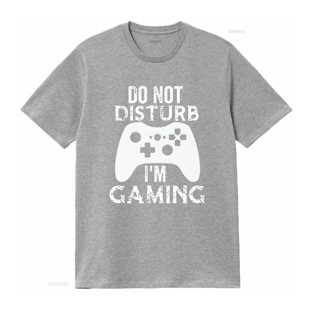 Mens Christmas Do Not Disturb I M Gaming T Shirt Video Game Gamer Black 3X Large Vintage Washed Streetwear Soft Comfortable