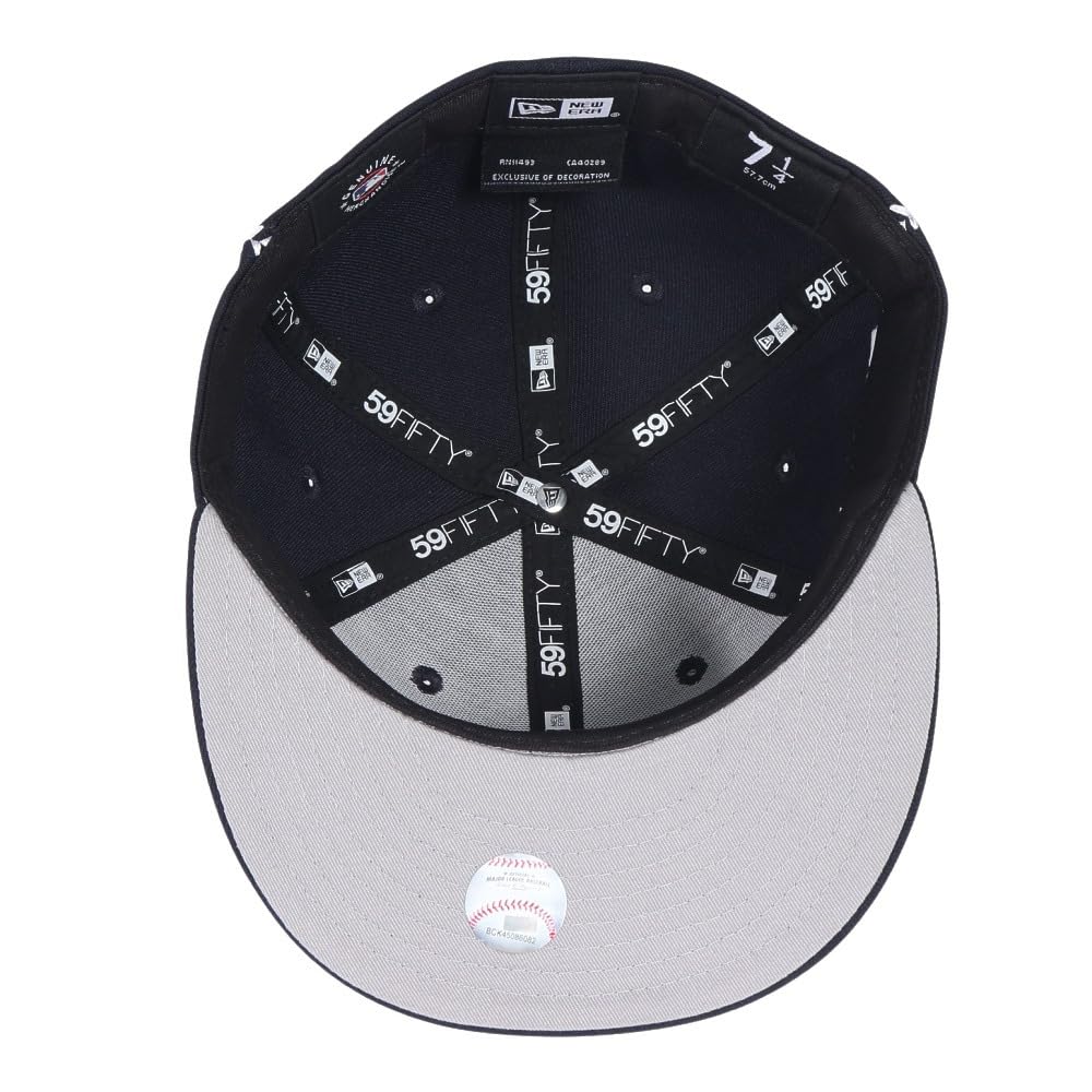 New Era 59FIFTY MLB Ball Stitch NY 7 5950 BALL STITCH WSSP NEYYAN NER36C5358 Cap, Navy, 1/2 inch, NVY, 14388872,