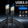 USB 3.0 Dual Male Data Cable, High-Speed for Hard Drive Enclosure, Laptop Cooler, Set-Top Box