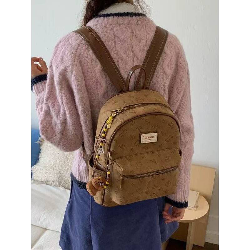 Cat Anime Backpack With Pu Material For Casual Daily Use And Storage