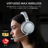 Câștigătorul Premiului VGP de Aur 2025 CORSAIR VIRTUOSO MAX WIRELESS Gaming cu Anulare Activă a Zgomotului Bluetooth și Wireless Simultan Compatibil cu și Căști, Argintiu,