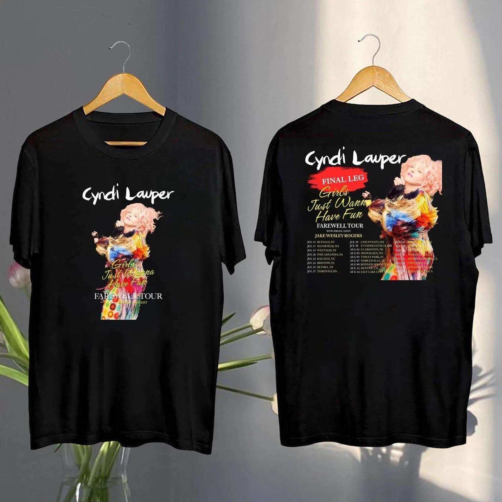 2026 Cyndi Lauper Girl Just Wanna Have Fun Farewell Tour T-Shirt Cyndi Lauper XXL