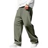 Pantalones de Hombre con Bolsillos y Cordón Pantalones Deportivos Casuales de Pierna Recta