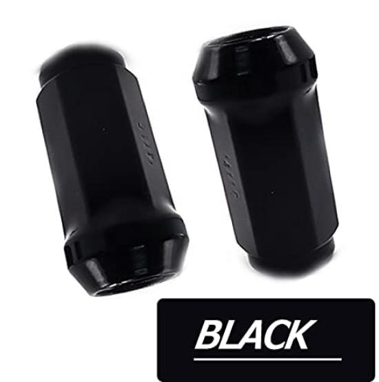 WELLVIE Rad M14 x Stahl Lang Schwarz oder für und Auto Custom Muttern Muttern, P1.5 Muttern, 24er-Pack, 19HEX, Silber, Escalade, Suburban, Tahoe, Yukon, Cadillac,