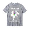 Horses Are Cool But Have You Ever Ridden A Cock TShirt Family Top TShirts Plain Tops Tees Cotton Young Casual