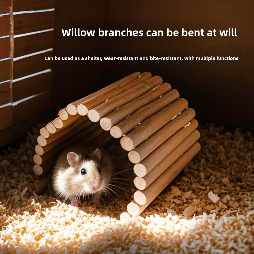 Holz Molar Weidenzweig Kleintier Kaninchen Kauspielzeug Bogenbrücke Spielzeug Hamster Molar Zubehör