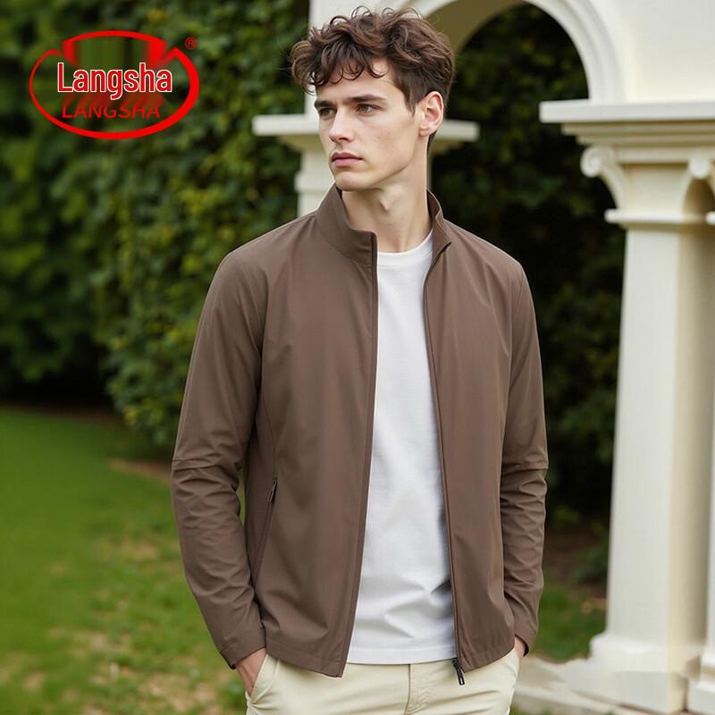 Langsha Men s UV Protection Lightweight Stand-Collar Jacket L