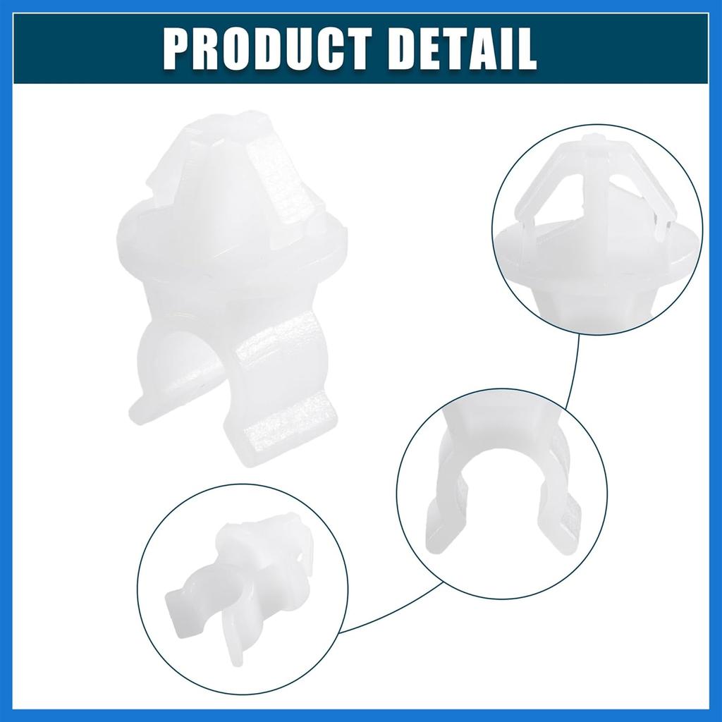 Hood Prop Rod Clip Retainer Fit for Mitsubishi Lancer - Pack of 1 White Auto Accessories