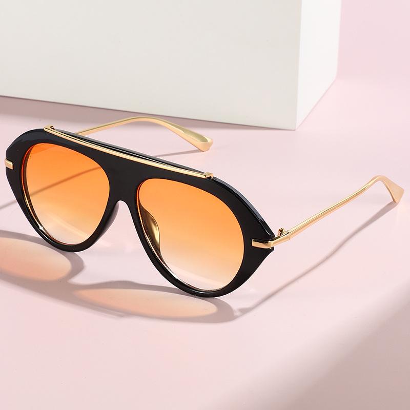 Fashion sunglasses women's high-end UV-proof toad glasses European and American new large-frame personalized sunglasses street shooting
