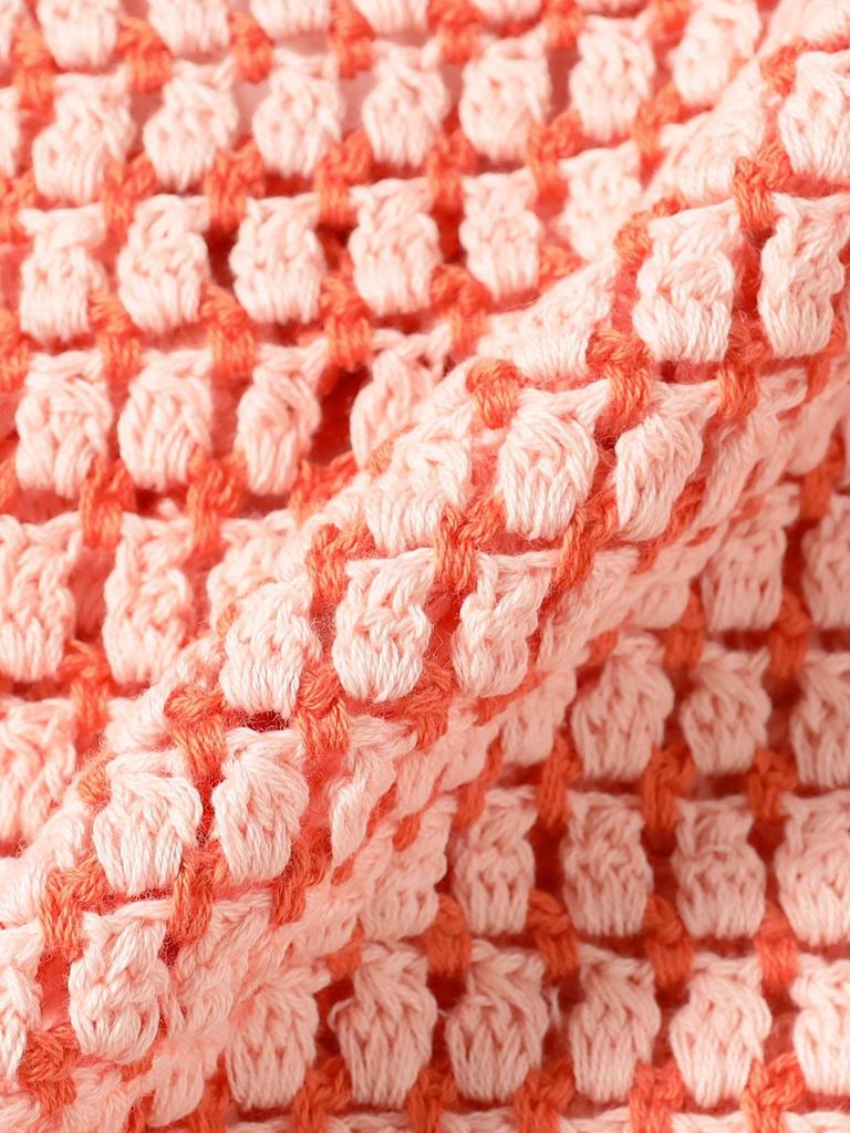 B:MING LIFE STORE by BEAMS S/S Knitwear/Knit Vest [Special Order] LOGAN Knitting Mills Crochet Cardigan, Women's, Pink, One Size