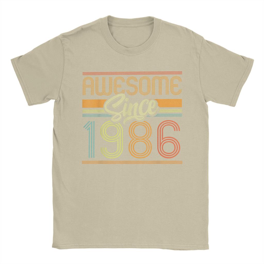 Awesome Since 1986 40th Birthday 40 Years Old Bday T Shirt Summer Harajuku T Shirts Adult Pure Cotton O Neck Plus Size Clothes