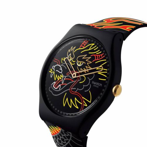 Swatch Dragon In Wind Pay! New Gent Watch SO29Z137-5300