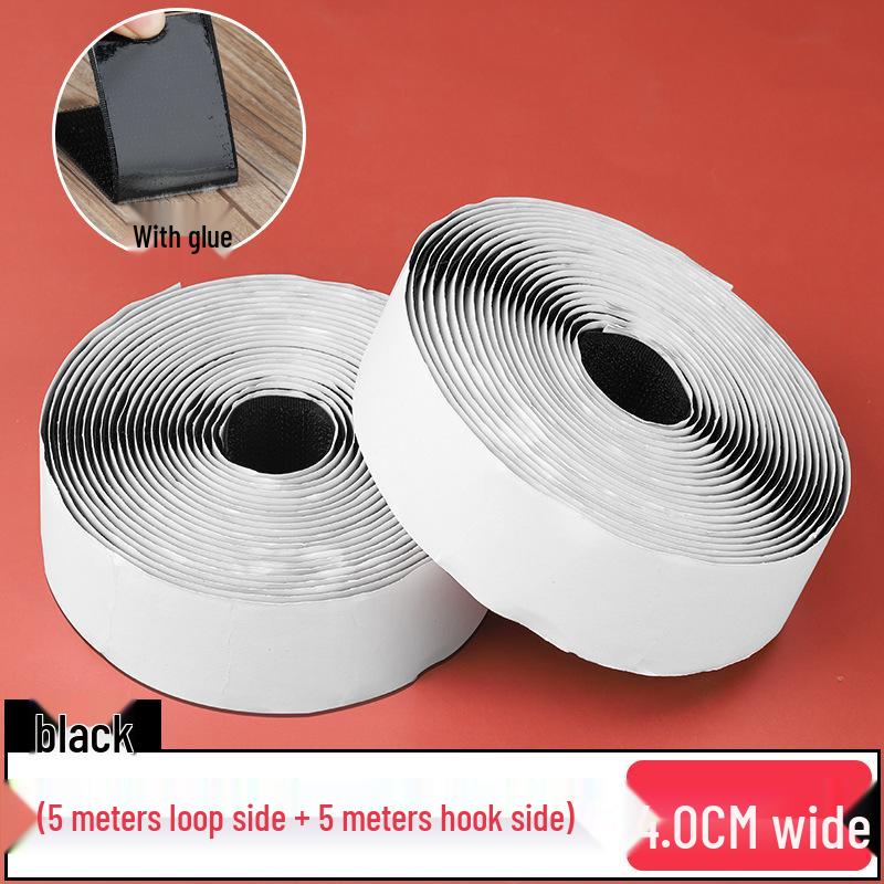 25 m dubbelsidig kardborreband - Självhäftande för gardiner, myggnät och bilmattor