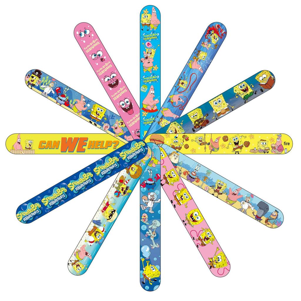 Patrick Star Sponge Slap Bracelet - Kids' Cartoon Wristband Gift and Party Decoration