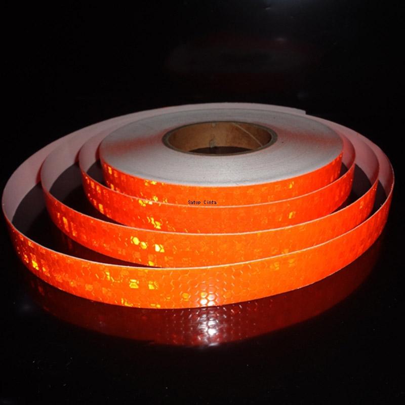 2,5 cm * 10 m Reflektierender Fahrradaufkleber aus PVC mit hoher Sichtbarkeit, wasserdicht, selbstklebender Warnreflektorstreifen für Auto, Fahrzeug, LKW
