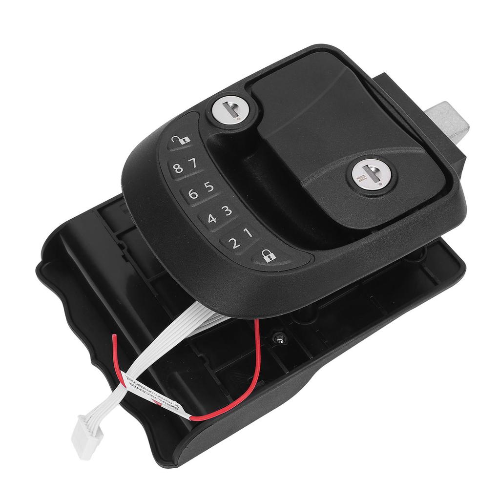 RV Door Lock Latch Keyless Entry Remote Control Keypad Zinc Alloy Trailer Door Latch for Trailers Motorhomes Left Side