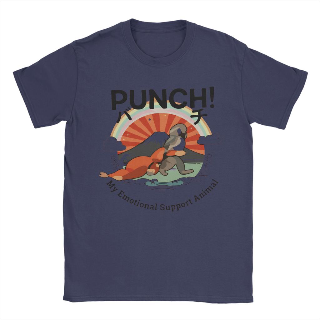 Punch the Monkey My Emotional Support Animal TShirts Unisex Pure Cotton Tee Shirt Round Neck Short Sleeve T Shirt Unique Tops