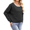 Women's Fashion Casual Round Neck Colorblock Loose All-match Pullover Sweater Top