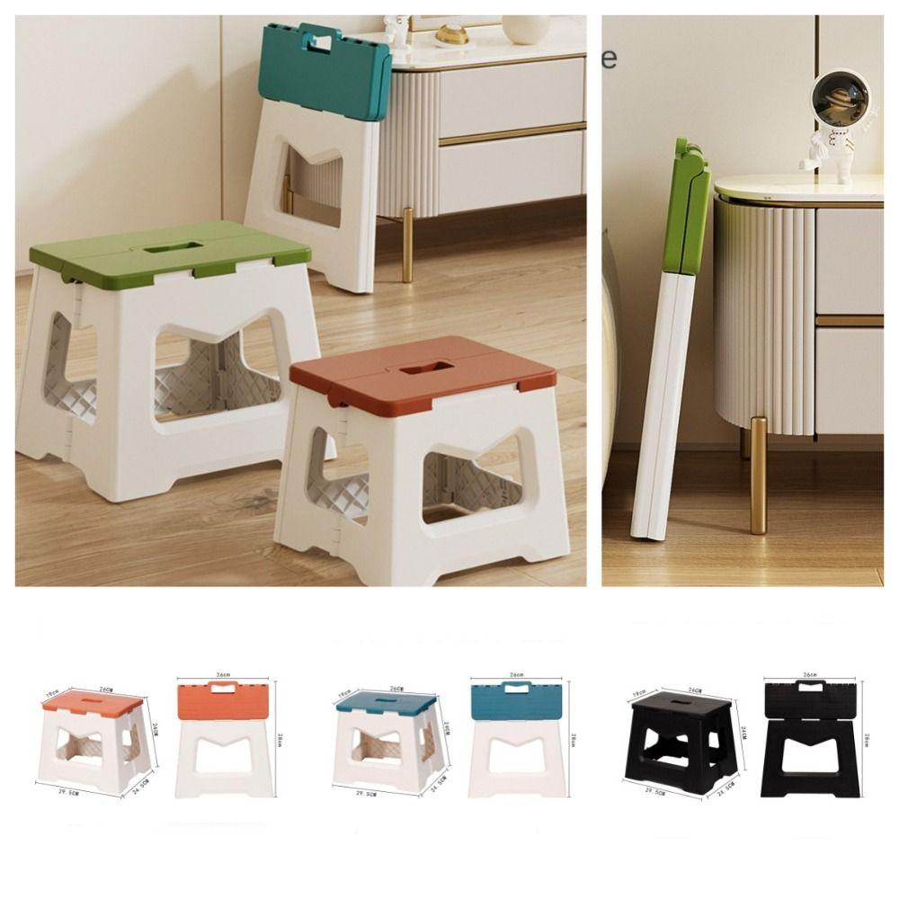 

with Handle Small Benches Thickened Foldable Stool Portable Folding Step Stool Outdoor