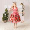 2025 European & American Christmas Santa Claus Girls' Puffy Princess Dress