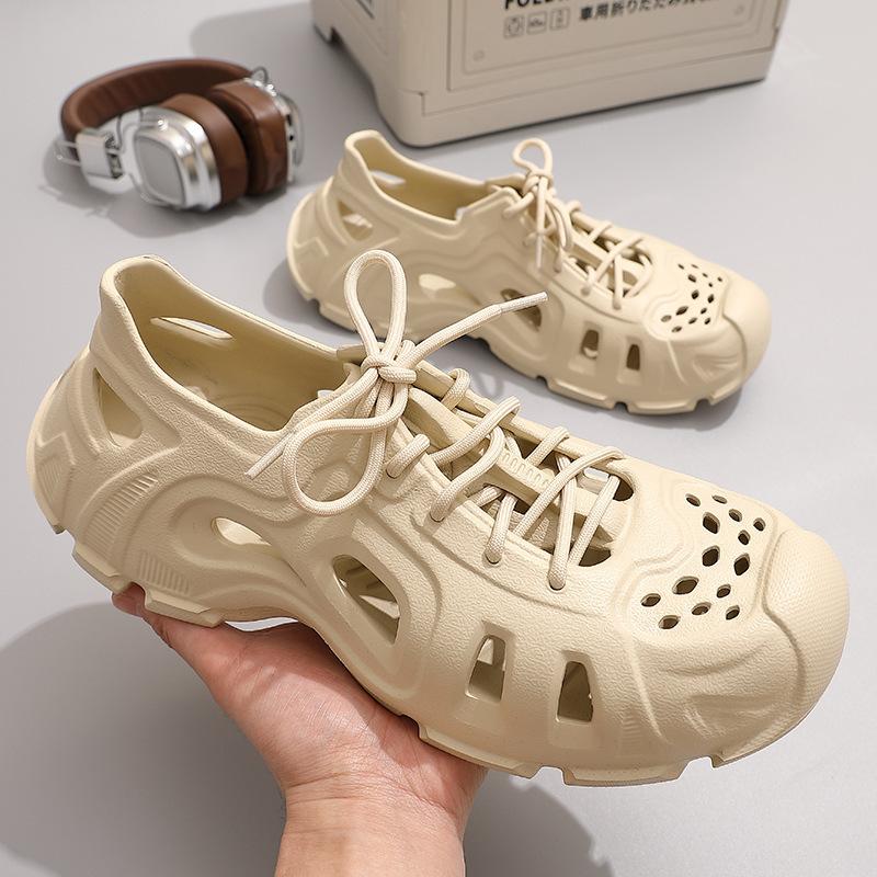 Darth Vader hole shoes creek shoes bag head sandals 2025 new soft-soled lace-up beach shoes
