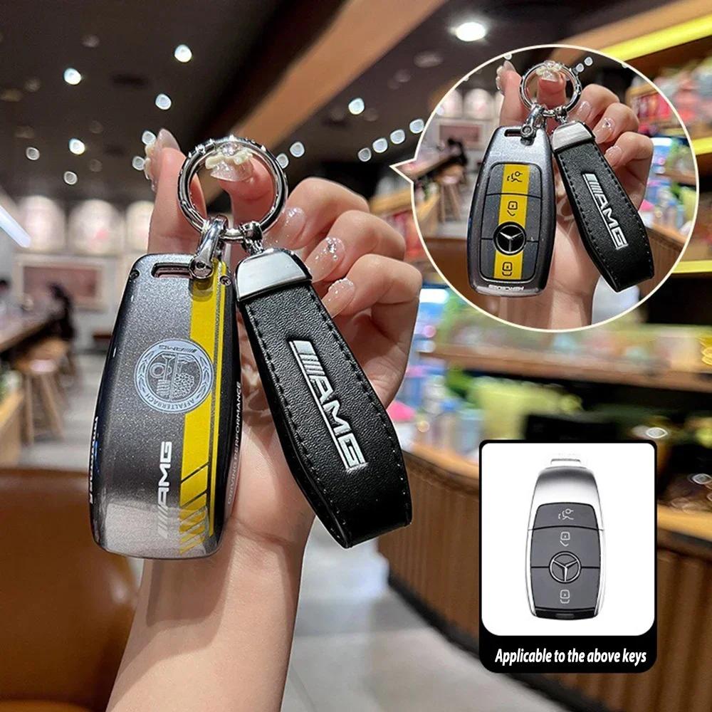 Autoaufkleber Auto Smart Fernbedienung Schlüsselhülle Abdeckung Schale Tasche Für Mercedes Benz AMG A C E S G-Klasse GLC CLE CLA W177 W205 W213 W222 X167