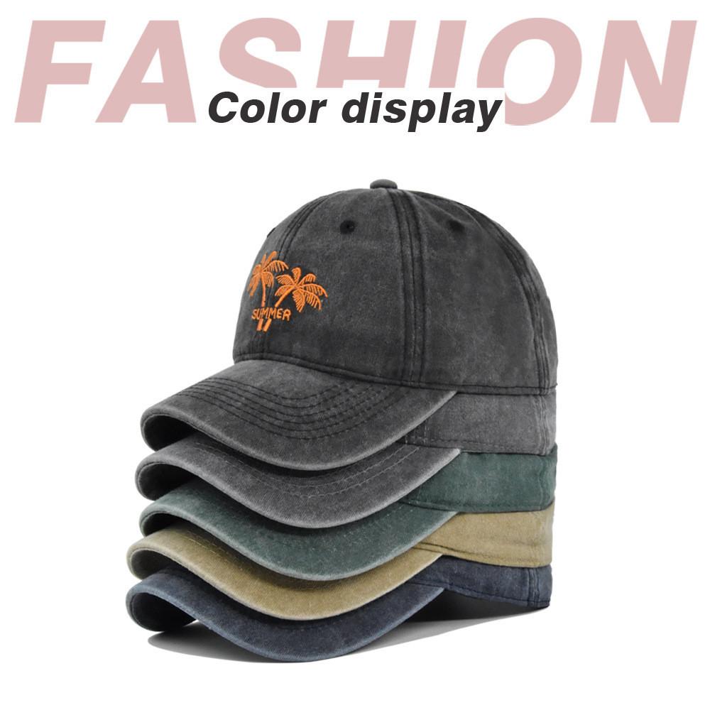 Hat Duck Tongue Coconut Embroidered Baseball Hat Retro Sunshade Hat Eaves Curved