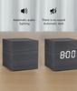 Wooden Digital Alarm Clock with Temperature Sound Control Electronic Clocks Desktop USB/AAA Powered Desperadoe LED Bedside ClocK